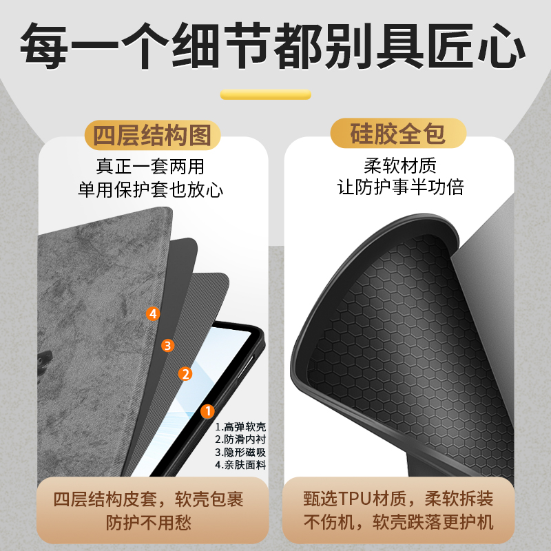 适用荣耀平板10保护套新款Magicpad13平板GT2pro保护壳honorpad磁吸2电脑8外壳v8pro卡通12.3寸全包GDI-W09D - 图2