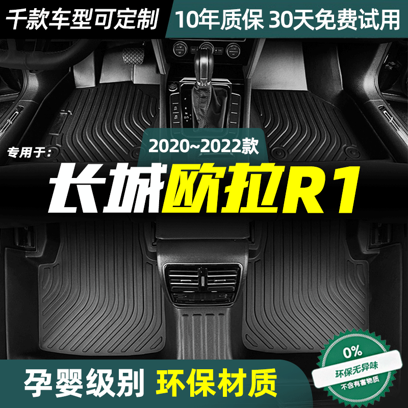 适用长城欧拉 R1脚垫定制丝圈防水双层全包围TPE脚垫22款汽车改装,淘宝优惠券,粉丝福利购,淘宝优惠卷