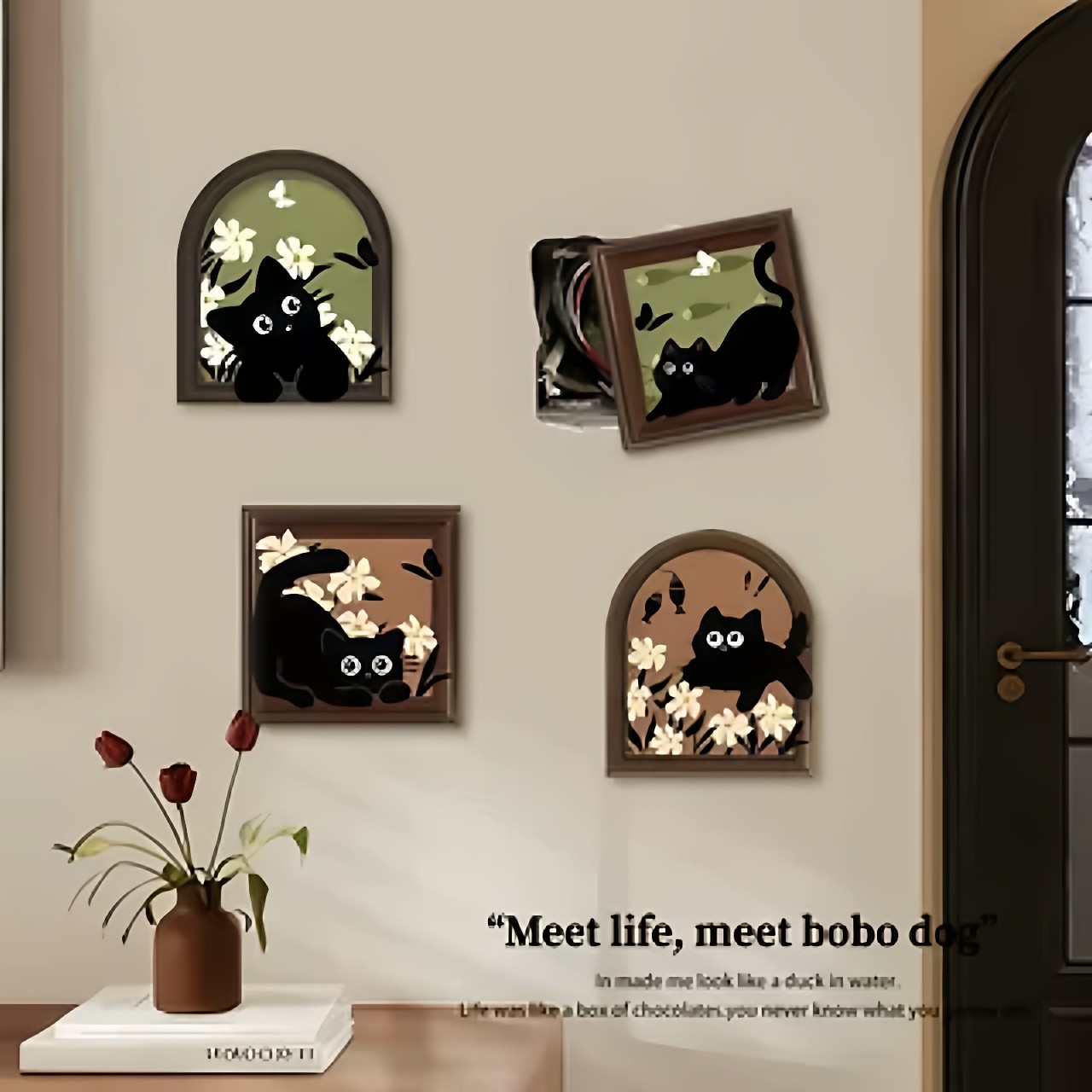 卡通装饰墙贴遮丑窟窿补洞盖板卧室房间门上墙面贴画瓷砖孔洞遮挡,淘宝优惠券,粉丝福利购,淘宝优惠卷