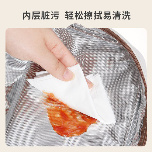 保温饭盒手提袋子大容量便携带饭装午餐餐包饭袋高颜值加厚铝箔 - 图0