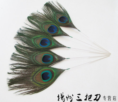 专业采耳掏耳工具银针孔雀王孔雀毛  轻抚脸颊 耳廓 芙蓉杵 - 图1