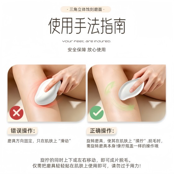 Nano glass hair removal artifact exfoliating shaving device