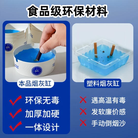 Disposable foam ashtray for smoke and odor removal without cleaning