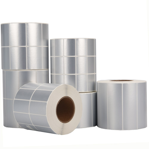 科印亚银标签纸哑银标签不干胶标签防水pet贴纸条码打印纸定制定做三防手写防撕防油碳带固定资产条码耐高温 - 图0