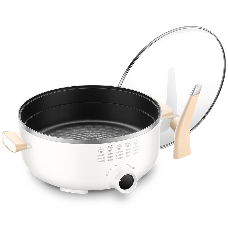苏泊尔天居专卖店苏泊尔电火火锅家用多功能电炒蒸煮一体锅电热锅不沾电锅炒菜烧烤0