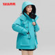 Duck Down Jacket Women's Medium Long Hooded Fashion Jacket
