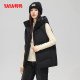 Duck zipper straight short hooded down vest