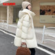 YaYa fashion mid-length hooded down jacket