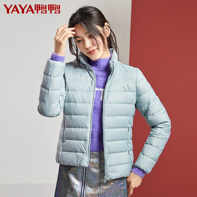 鸭鸭 秋冬时尚新款轻薄羽绒服女短款黑色返季上新正品白鸭绒 2019 鸭鸭 秋冬时尚新款轻薄羽绒服女短款黑色返季上新正品白鸭绒 2019