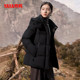 Women's versatile short stand collar down jacket