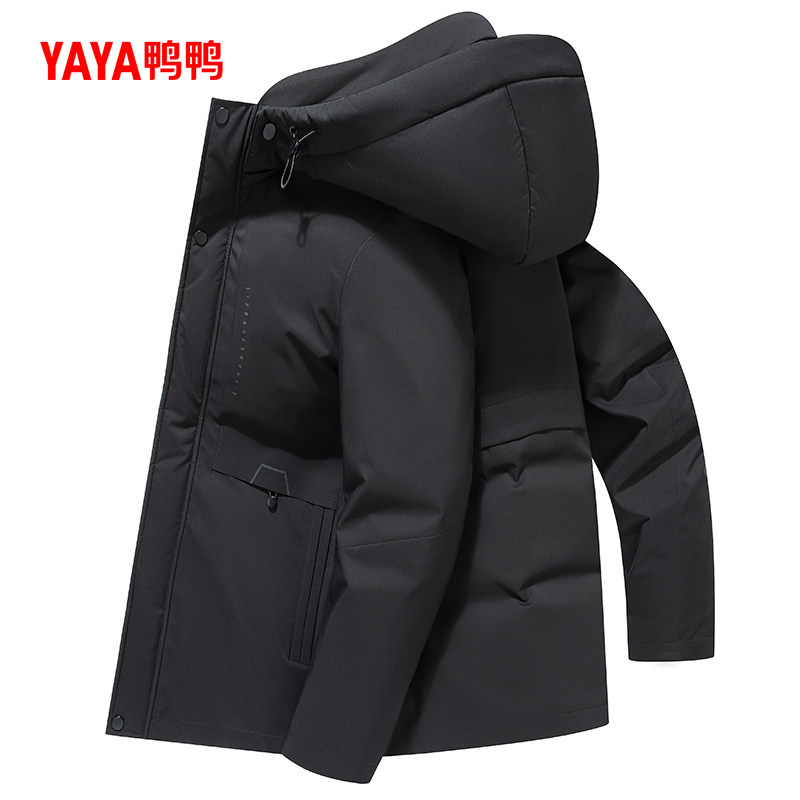 鸭鸭羽绒服男士2025年冬季新品中长款立领连帽宽松保暖加厚外套J,淘宝优惠券,粉丝福利购,淘宝优惠卷