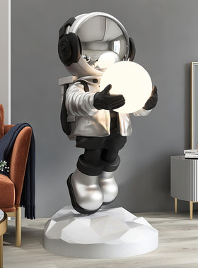 宇航员客厅大型落地摆件实用床头灯家居装饰品太空人开业乔迁礼品
