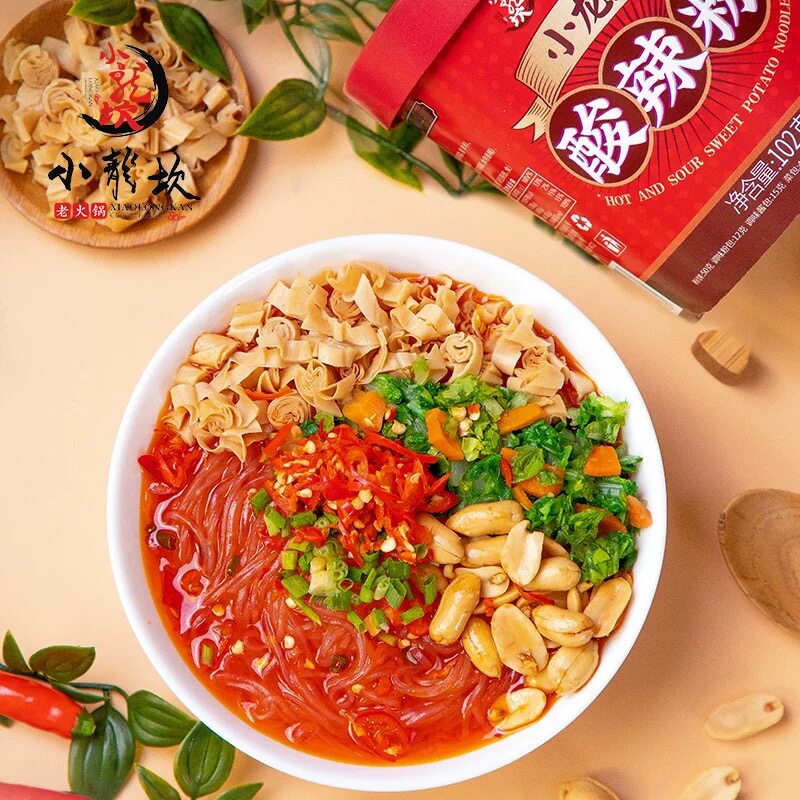 小龙坎12桶装重庆麻辣速食红薯粉丝 三夫食品方便粉丝/米线/螺蛳粉