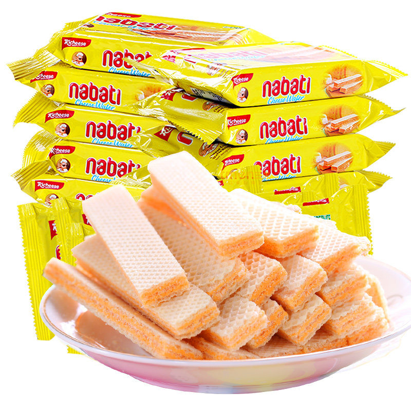印尼进口丽芝士nabati奶酪威化饼干 三夫食品威化饼干