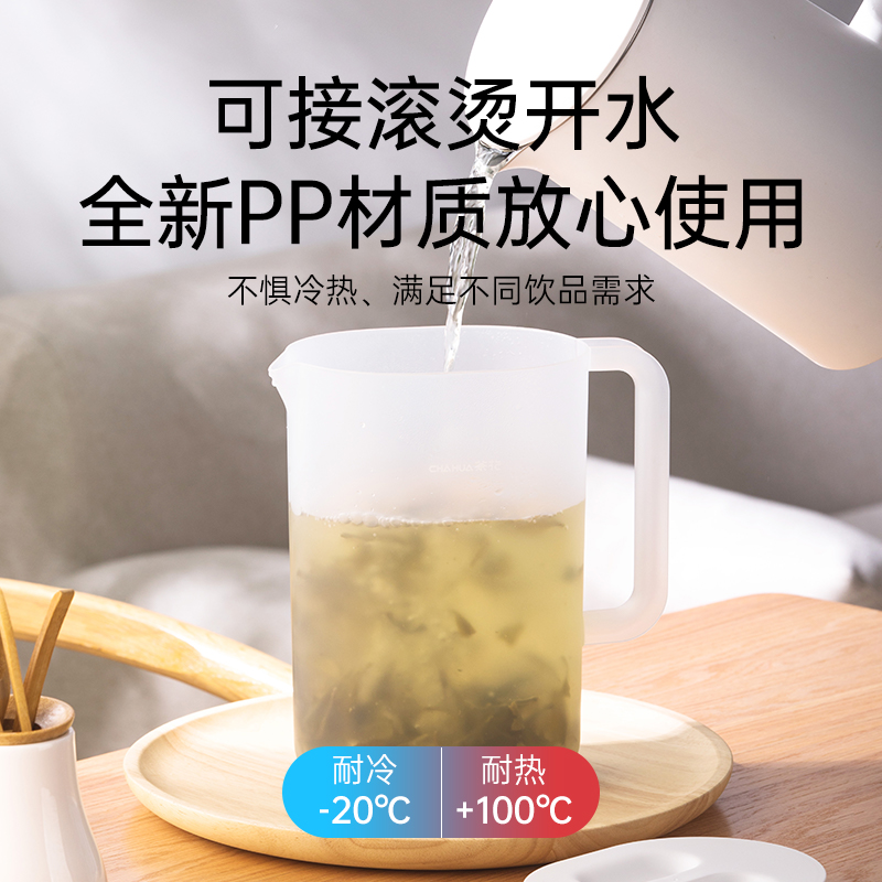 茶花冷水壶家用冰箱塑料接凉水杯防摔水壶耐高温食品级冷泡饮料桶 - 图1