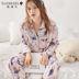 Đồ ngủ in hình ngọt ngào của phụ nữ mùa xuân và mùa hè gợi cảm cho phụ nữ mỏng dài tay phục vụ tại nhà phù hợp với 18278HL - Bộ Pajama pijama Bộ Pajama