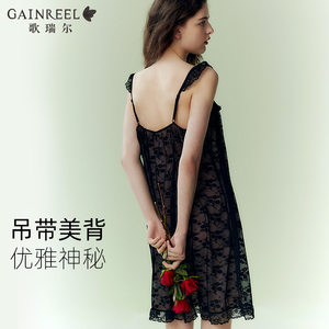 歌瑞尔性感蕾丝透气新款爆款纯欲睡袍可外穿晨袍浴袍家居服约会