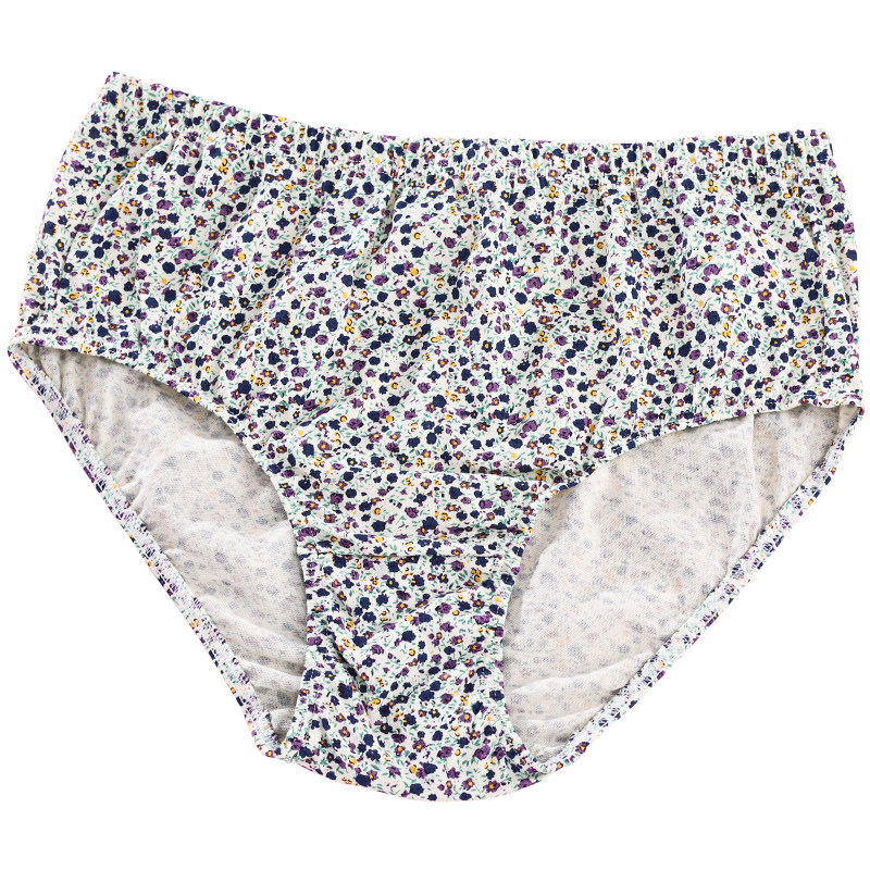 蝶安芬纯棉内裤女高腰大码收腹舒适碎花100%全棉女生宽松三角短裤,淘宝优惠券,粉丝福利购,淘宝优惠卷