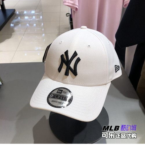 韩国正品NewEra纽亦华帽子MLB硬顶弯檐棒球帽男女情侣NY鸭舌帽潮 - 图1