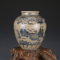 Meta Green Flowers Figures Grain Jars Imitation Ancient Porcelain Antique Real Pics Ancient Play Collection Bag Old Fidelity Pendulum