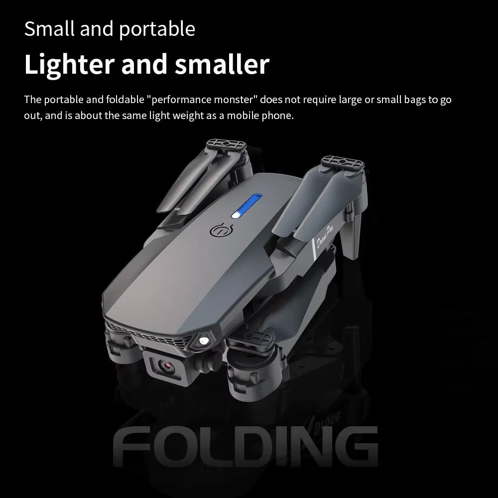 Professional Drone E88 4k wide-angle HD camera WiFi fpv heig - 图2