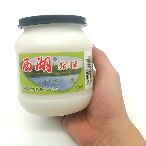 西湖浆糊粘纸对联宣传画广告张贴裱画春花粘墙500g手工白胶水星光 - 图0