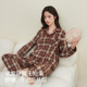Dingguagua ຜ້າຝ້າຍບໍລິສຸດ brushed pajamas ສໍາລັບແມ່ຍິງ