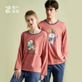 顶瓜瓜 Осенняя пижама, комплект, мужской детский хлопковый лонгслив, для влюбленных, свободный крой, семейный стиль