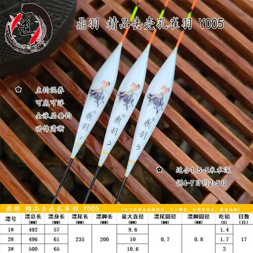 【天道竞技】 鼎羽系列灵敏度高孔雀羽浮漂  天道竞技精工坊 - 图3