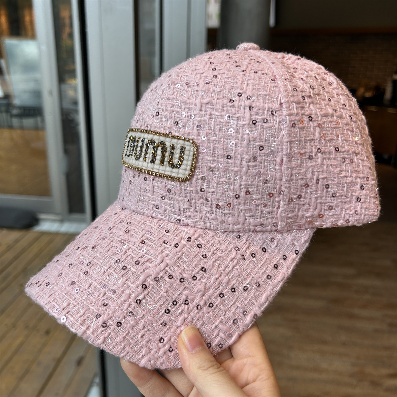 小香风带钻棒球帽女秋冬季休闲百搭遮阳防晒帽子大头围鸭舌帽,淘宝优惠券,粉丝福利购,淘宝优惠卷