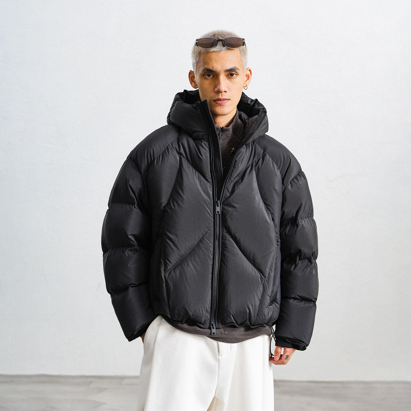 JUPSTUDIO龟背辑行连帽羽绒服男冬季厚款休闲风蓬松感面包服外套,淘宝优惠券,粉丝福利购,淘宝优惠卷