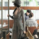 AZure Lace Fake ສອງສິ້ນ skirt ກາງ-ຍາວ