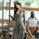 AZure Lace Fake ສອງສິ້ນ skirt ກາງ-ຍາວ