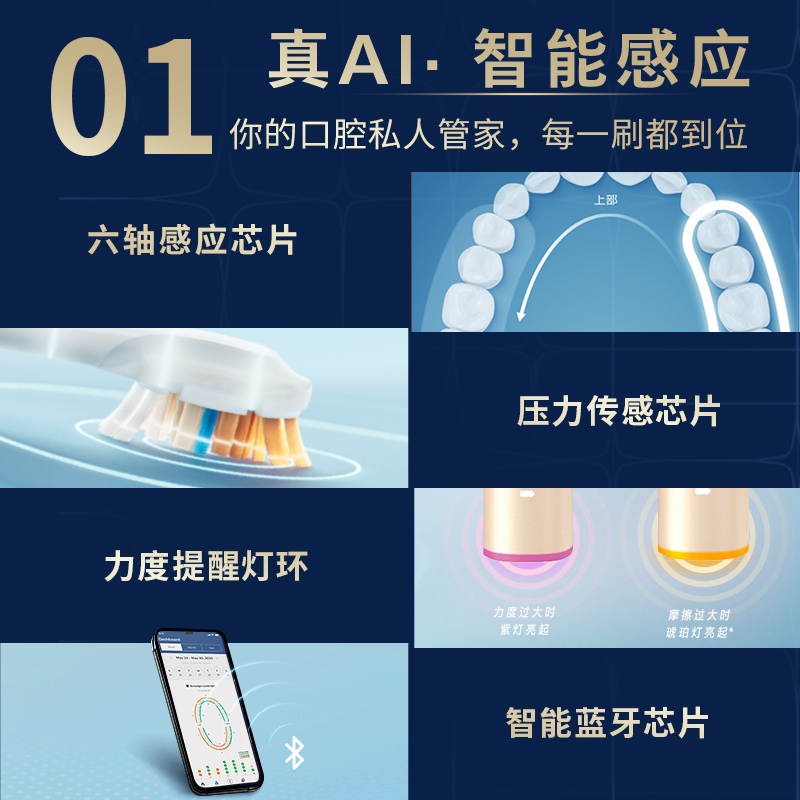 飞利浦电动成人钻石ai牙刷 飞利浦电动牙刷