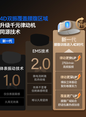飞利浦揉腹仪腰腹部按摩器砭石红光加热敷腰带推揉肚子神器生日礼