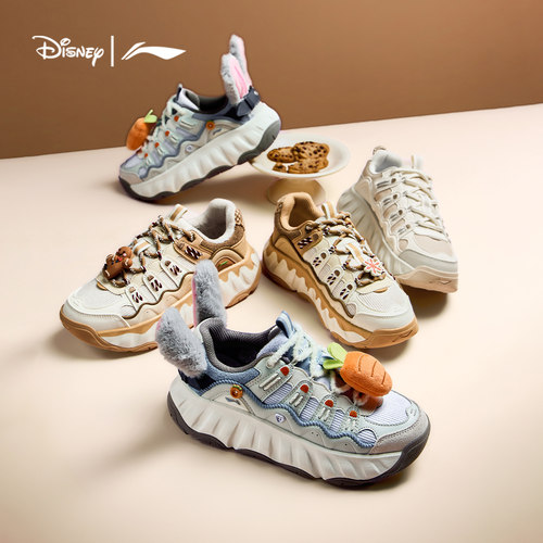 李宁曲奇鞋丨休闲鞋老爹鞋女冬季新款圣诞节厚底圆头鞋板鞋运动鞋 - 图3