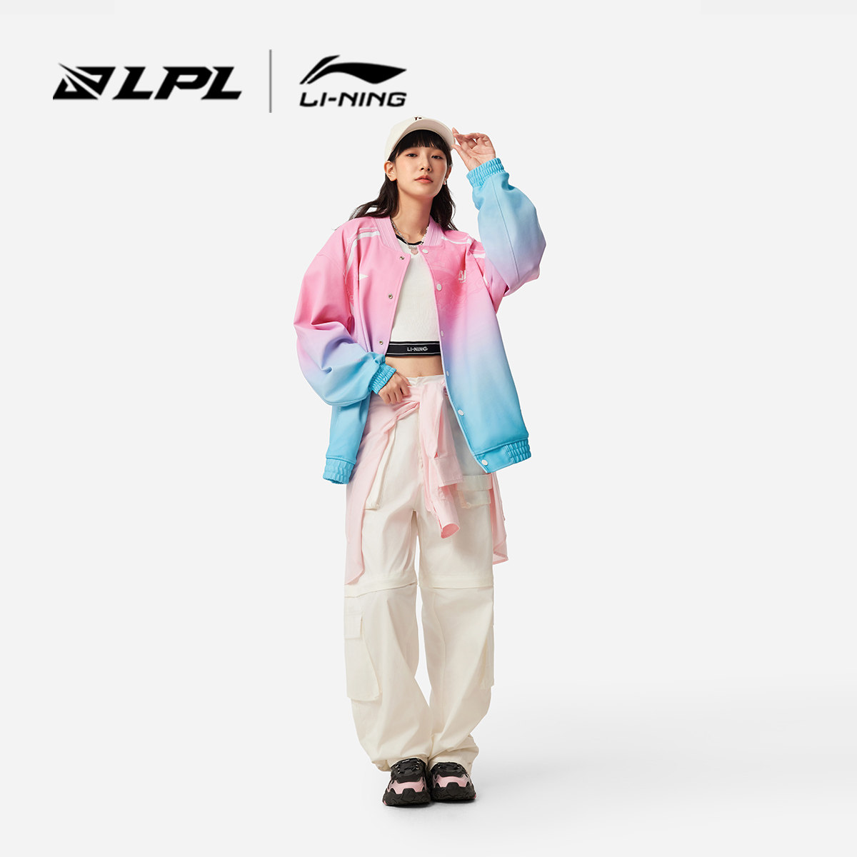 李宁 x LPL联名系列外套男女开衫长袖茄克棒球领宽松情侣运动服,淘宝优惠券,粉丝福利购,淘宝优惠卷