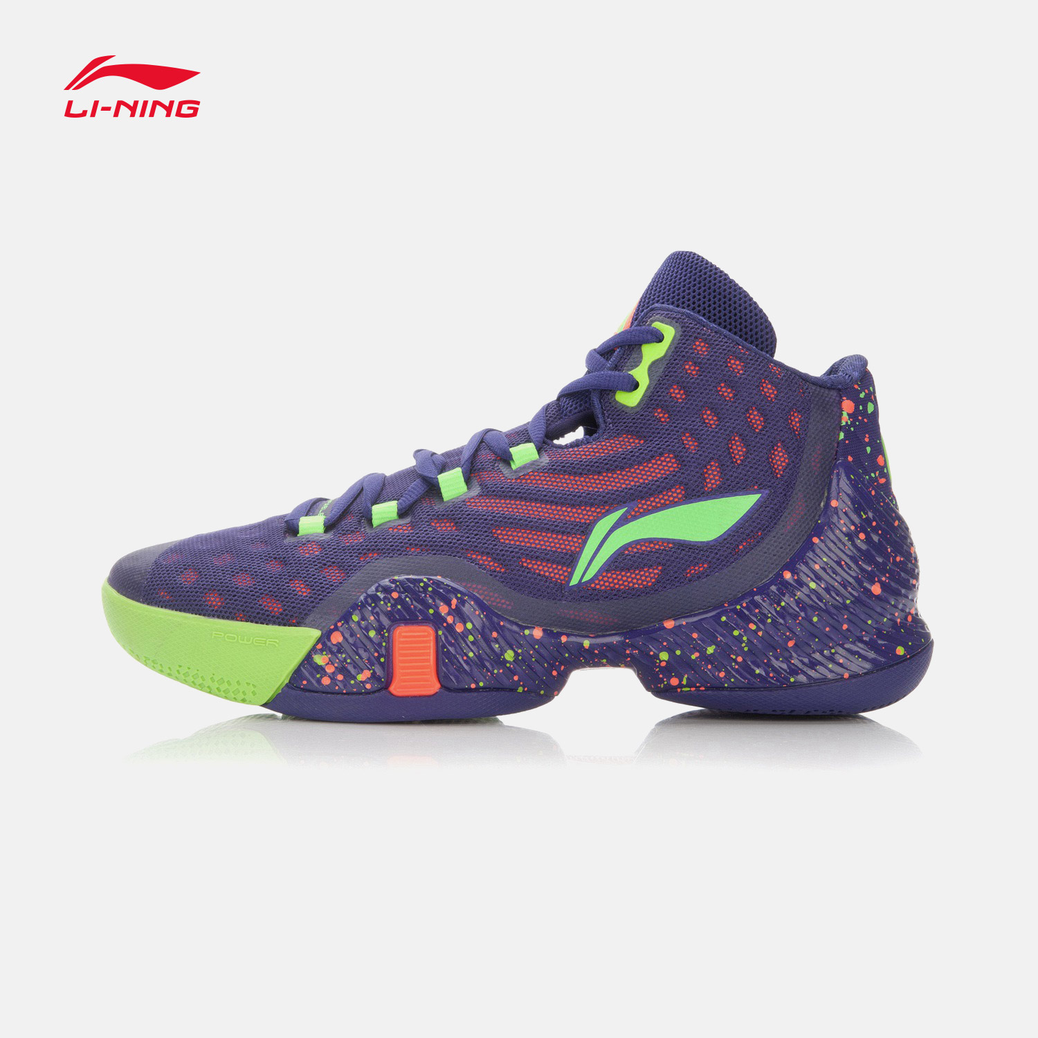 李宁篮球鞋男鞋空袭III 李宁云减震包裹战靴夜光