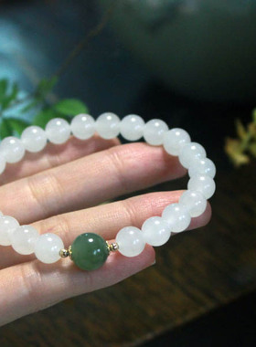 一朵时光羊脂白玉和田玉手串手链