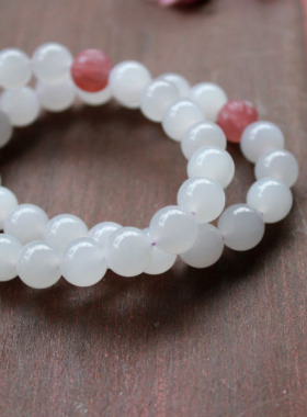 保真和田白玉紫玉手链手串