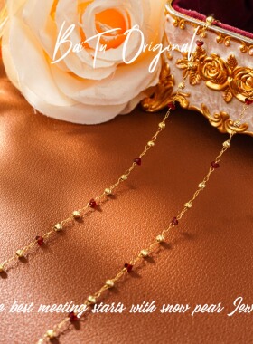 铜合金仿水晶项链 【柏荼】 铜· 轻奢手工 WX0618项链·中长