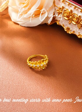 铜合金合成锆石戒指 【柏荼】 铜· 轻奢设计 CPJ493戒指