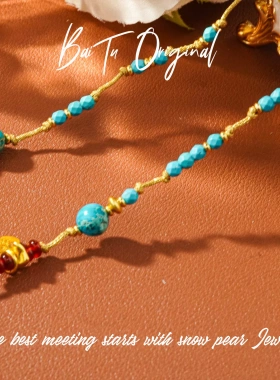 【柏荼】铜合金 时尚高定 WX0089 布艺项链·中长