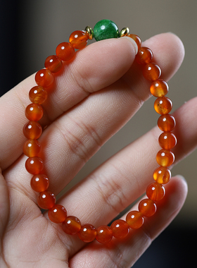 南红玛瑙原创小众搭配玉石手串女
