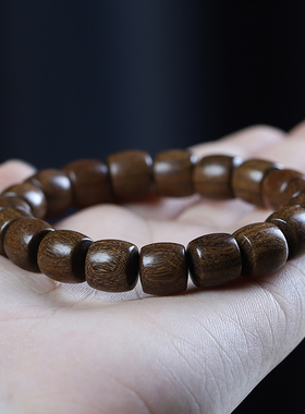 绿檀紫光檀檀香老型桶珠文玩手串