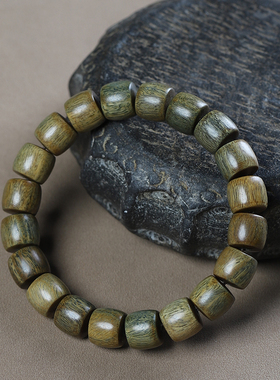 绿檀木民族风简约佛珠文玩手串