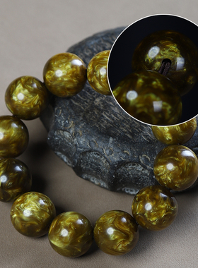 金丝海柳黑珊瑚佛珠文玩手链