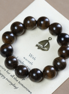 菩萨棋沉香木老料小孔佛珠手串