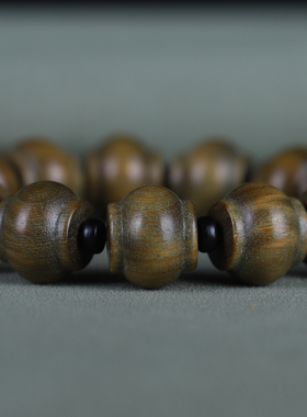 男女绿檀木个性佛珠手串文玩单圈