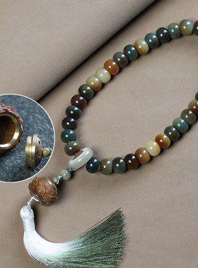 敦煌问天菩提根莲花香囊手持手串